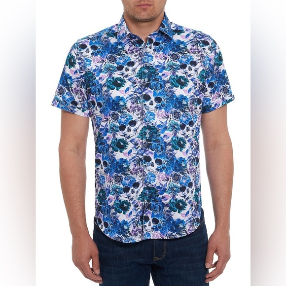Robert Graham - Cedar Falls Skull-Print Shirt - Picture 1 of 6
